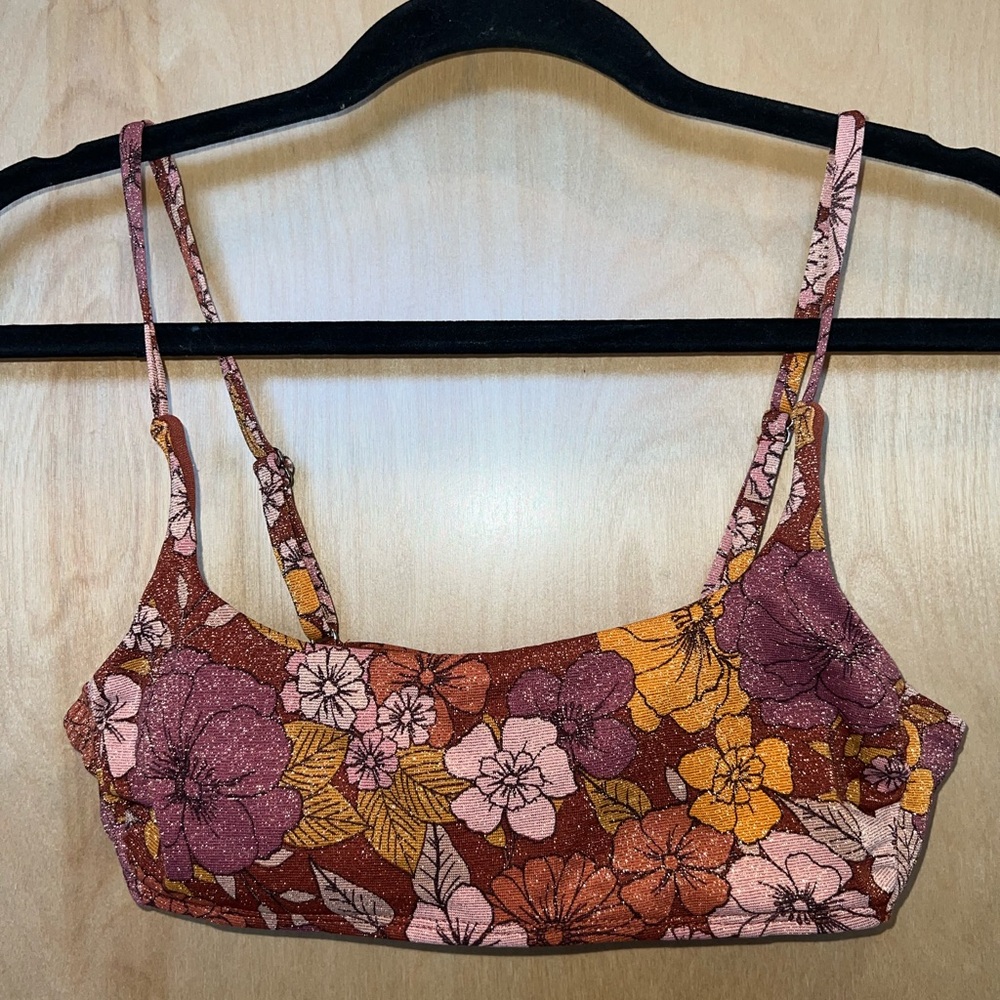 Floral Print Bikini Top